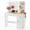 White, variant on Vineego Makeup Vanity Desk with Mirror, Vanity Set with Charging Outlets and LED Lights, Vanity Table with Storage Shelves Drawers and Cabinet for Bedroom Dressing Room, White