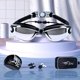 thumbnail image 1 of Gafas de natación antivaho impermeables de alta definición para hombres y mujeres, protección ocular para adultos, gafas de natación de moda, juego de gorro de natación, 1 of 5