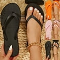 thumbnail image 2 of CHENge Women’s Classic Solid Color Flat Flip Flops, Simple Casual Thong Sandals, Lightweight Non-Slip Summer Beach Slippers in Multiple Colors, 2 of 8
