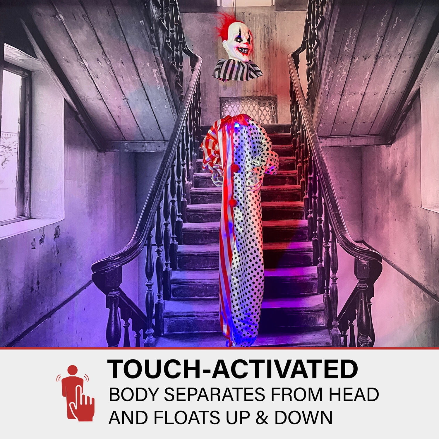 Haunted Hill Farm Floating Clown Decor - Thumbnail 3