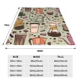 thumbnail image 3 of Fuzoiu Coffee Makers Macaroons Chocolate Print Ultra-Soft Micro Fleece Blanket,All Seasons Flannel Throw, Lightweight Blanket for Bed, Sofa, Couch, Movie Night, Camping, and Travel-40"x30", 3 of 7