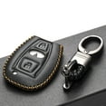 thumbnail image 4 of Vitodeco Genuine Leather Smart Key Fob Case Cover Protector Compaitble with Infiniti QX30 2017 - 2018 (3-Button, Black), 4 of 5