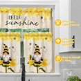 thumbnail image 5 of Spring Summer Kitchen Curtains 3 Piece Set Summer Bees Gnomes Curtains Valance & Tiers for Kitchen Home Indoor Cafe 36 Inch Short Window Curtain Over Sink Window Farmhouse Spring Decor, 5 of 6