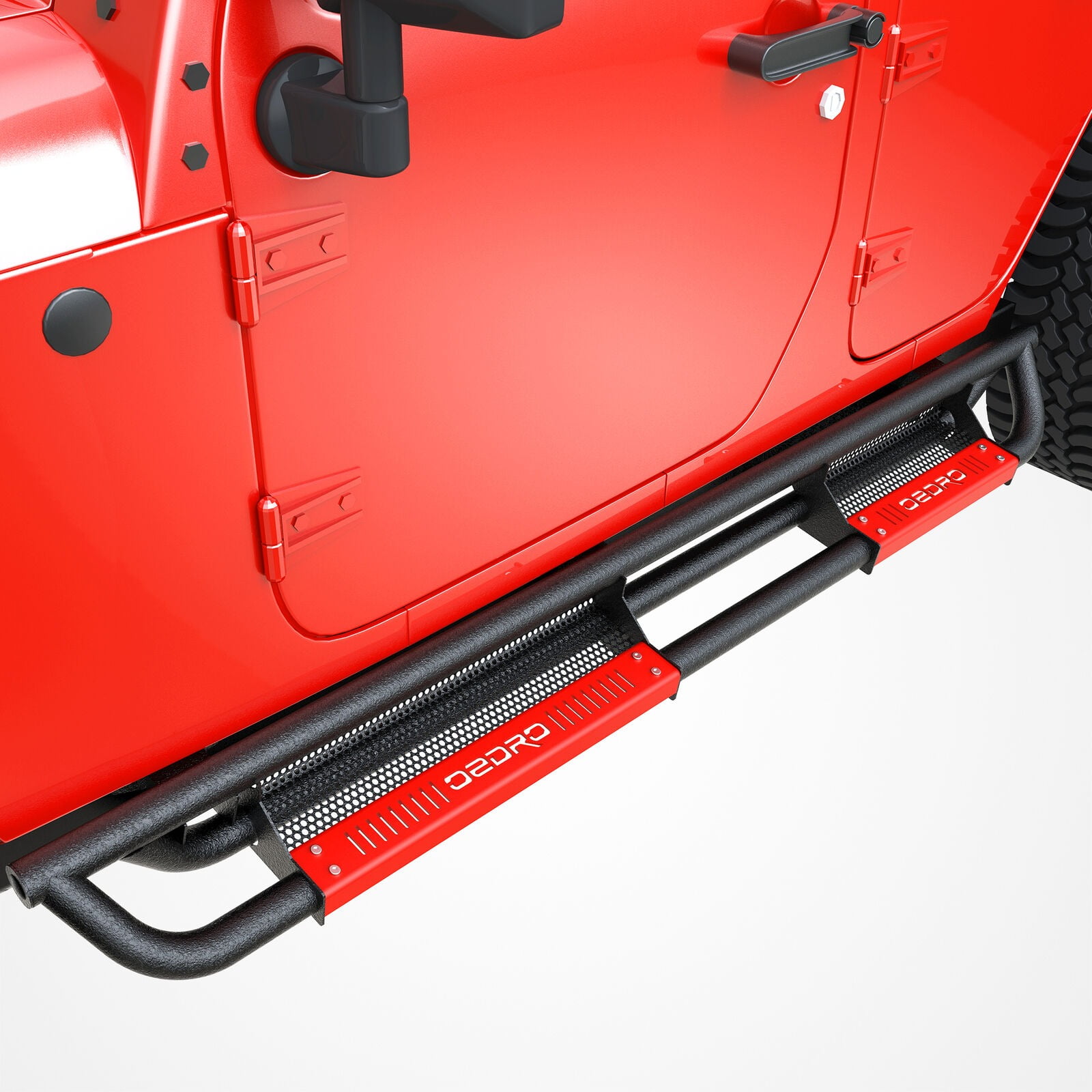RVNI 6" Armor Running Boards for 2007-2018 Jeep Wrangler JK 4 Door Side Step Plates Nerf Bars