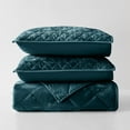 thumbnail image 7 of Wonderful Bedding Diamond Quilting Luxury Crushed Velvet 3-Pieces Quilt Set, 7 of 7
