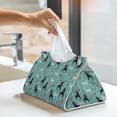 thumbnail image 6 of Uemuo Cute Dog Pattern Tissue Box Cover Holder, Triangle with Bottom Belt - PVC Leather Decorative Organizer for Tabletop, Bathroom, Car, Office, 6 of 9