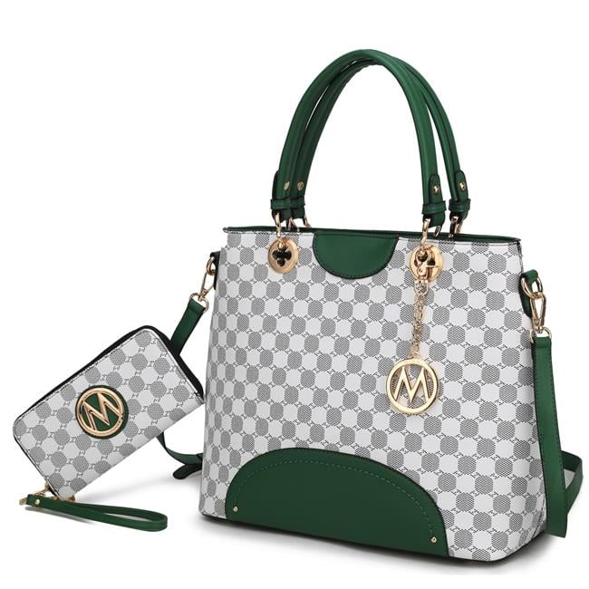 Double Zipper Bag Multi Pocket clutch Purse Small PU Leather Handbag Mia K Collection Wristlet Wallet for Women 