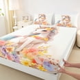 thumbnail image 4 of Erosebridal Cute Unicorn Girls Queen Sheet Sets,Colorful Flowers Cute Blossom Floral Bed Set For Kids 4pcs, 4 of 6