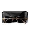 thumbnail image 4 of Gafas de sol para hombre, estilo retro, con borde grueso, con caja de metal, modernas gafas de sol con protección UV, 4 of 5