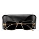 thumbnail image 4 of Gafas de sol para hombre, estilo retro, con borde grueso, con caja de metal, modernas gafas de sol con protección UV, 4 of 5