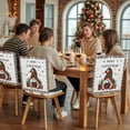 thumbnail image 5 of Christmas Gnome Chair Covers Set of 1 Red Green Winter Dwarfs Xmas Box Gifts Chair Back Covers Stretch Removable Washable Slipcovers Protector for Dining Room Kitchen Party Decor, 5 of 5