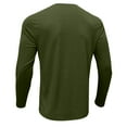 thumbnail image 7 of Xdegoge Mens Shirts Fashion Casual Front Placket Basic T-Shirts Solid Color Crewneck Top Mens Long Sleeve Tee Shirts Stretchy Clothes Daily Deals Camisas Para Hombres Manga Larga, 7 of 7