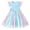 Blue, variant on Toddler Baby Girls Rainbow Tutu Dresses Tulle Dress Party Princess Sequins Sundress Ruffle Sleeveless Light Purple 5-6Years