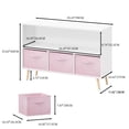 thumbnail image 6 of Kids Collapsible Fabric Drawer Bookcase   White Pink Children's Book Display & Toy Storage Cabinet Organizer, 6 of 10