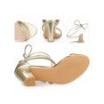thumbnail image 2 of BLISSFUL STEP Women's Sandals Block Heels Open Toe Strappy Lace up Sandals, 2 of 6