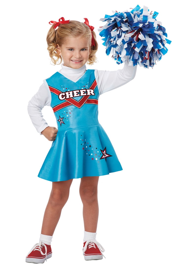 California Costumes Girls Cheerleader Costume Cheer Leader Dress & Pom ...