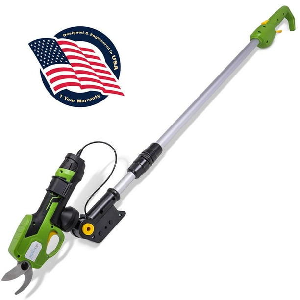 SereneLife PSPR190 Cordless Power Pruner with Telescopic Handle Pruning Shear Powered Garden