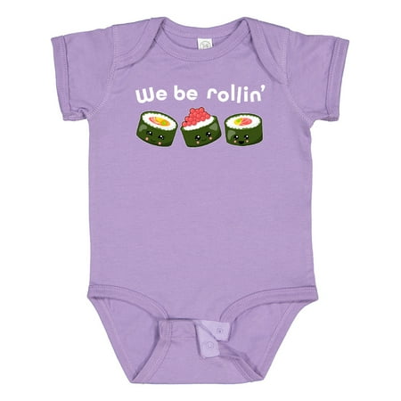 

Inktastic We Be Rollin- Cute Sushi Gift Baby Boy or Baby Girl Bodysuit