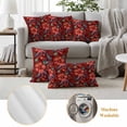 thumbnail image 6 of Red Boho Floral Outdoor Waterproof Pillow Covers, Vintage Southwestern Ethnic Tribe Botanical Decorative Square Throw Pillowcase Sofa Cushion Sham for Patio/Couch/Chair, 26"x26" 2 Pack, 6 of 8