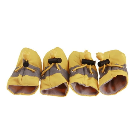 StarBay 4Pcs Dog Cat Winter Warm Waterproof Rain Boots Protective Anti-Slip Pet Shoes