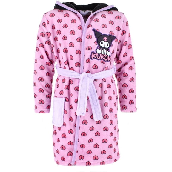 Textiel Trade Girl's Kuromi Hoodie Bath Robe