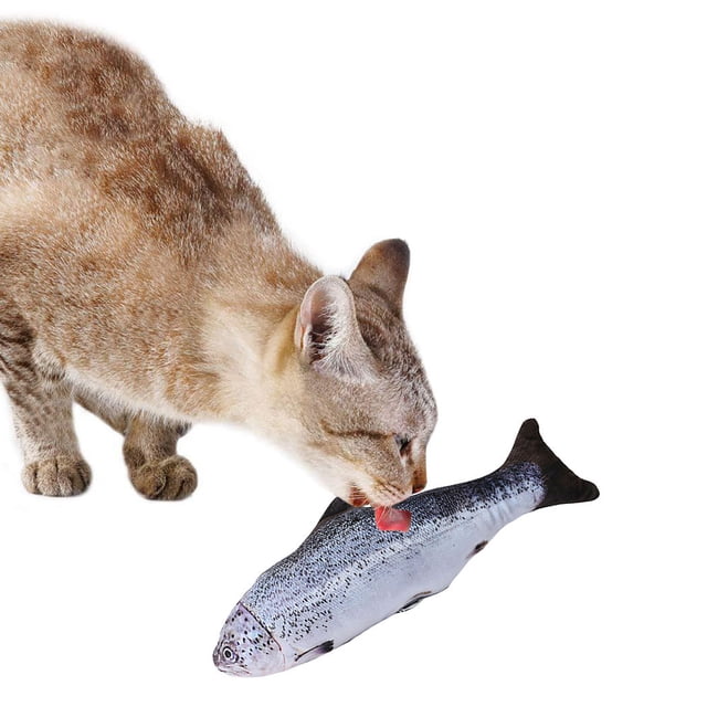 Jouet pour Animal de Compagnie de 7,87 Po en Forme de Poisson Résistant aux Morsures, Jouet à l'Herbe à Chat, Jouet à Mâcher pour Animal