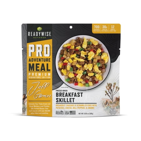 ReadyWise Outdoor Pro Adventure Meal, Breakfast Skillet, Freeze-Dried, 2 Servings/Pouch