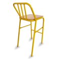 thumbnail image 4 of Bancos metálicos para barra de bar ó cocina Modelo Nisso con asiento de madera respaldo de Metal con tubo color Amarillo Moblibar Moderno, 4 of 4