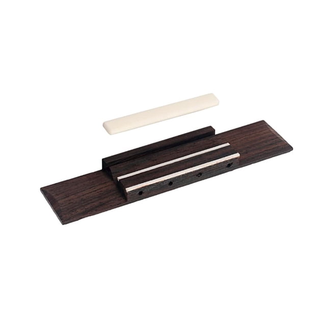 Puente de Guitarra de Madera de Rosa DIY para Ukelele Pequeño con Silla de Montaje Artificial