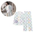 thumbnail image 3 of Bienvenido Conjunto de pijama de manga larga para niñas Estampado encantador Agradable para la piel Transpirable Cuello en V Conjunto de pijama de 2 piezas Pijamas L, 3 of 8