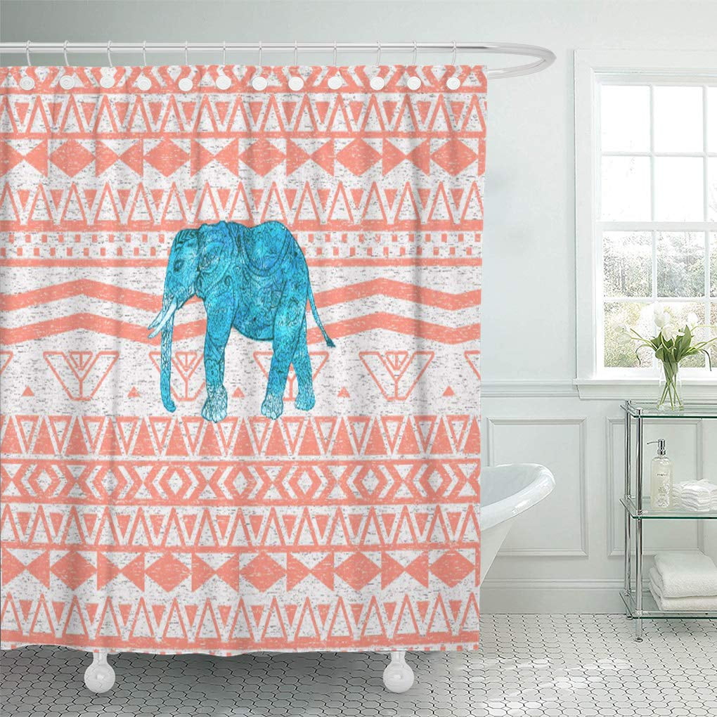 Details about   Mandala Floral Animal Elephant Modern Bathroom Waterproof Bath Shower Curtain 