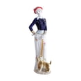 thumbnail image 2 of kowaku Ceramic Lady with Dog Statue Girl Figurine Collection Table Centerpiece Ornament Sculpture for Bedroom Entrance Cabinet Shelf Style B, 2 of 8