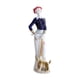 thumbnail image 2 of Estatua de cerámica de dama y perro, figura de niña, estatua elegante de porcelana para escritorio Estilo B, 2 of 9