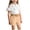 Khaki, variant on Summer Girls Short Sleeve Round-Neck Blouses Off Shoulder Ruffle Sleeveless Top Shorts Matching Belt 3 Piece Outfit for Girls Aged 2-8 Log