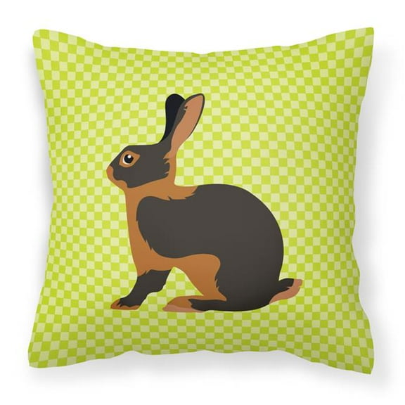 Carolines Treasures BB7789PW1818 Tan Rabbit Green Fabric Decorative Pillow, 18 x 18 in.