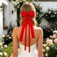 thumbnail image 2 of Fgnfyis Elegant Bow Hair Headbands for Women Flowing Ribbon Ties Girls Stylish Hair Hairpin Red_001, 2 of 4
