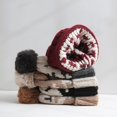 thumbnail image 2 of SZX Winter Hats For Men And Women Hair Ball Woolen Hat Women's Eavesless Flanging Autumn And Winter Outdoor Warmth Thick Knitted Hat/Beige, 2 of 9