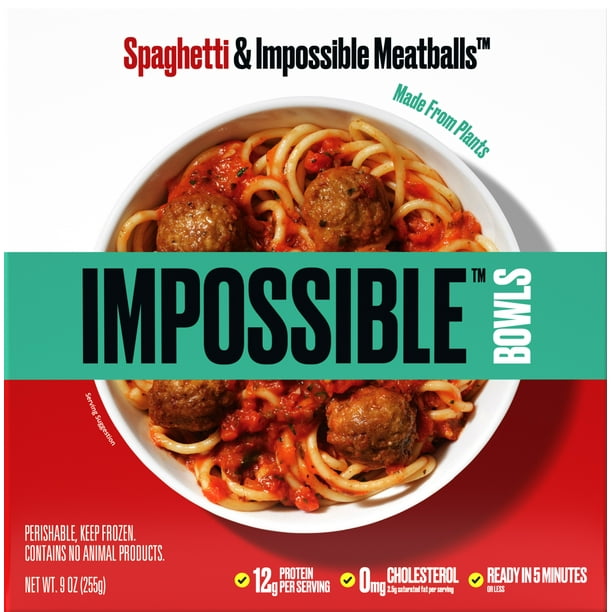Impossible Bowls, Spaghetti & Impossible Meatballs, 9oz