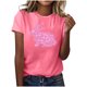 thumbnail image 1 of Mujeres Manga Corta de Verano Tops Pascua Impresa Cuello Redondo, Blusa de Moda Casual para la Primavera, 1 of 4