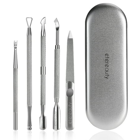 5pcs Cuticle Pusher Remover Kit Nail Polish Scrapper Manicure and Pedicure Tool
