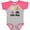 Baseball Heather and Hot Pink, variant on Inktastic Cats Rule with Cat Heads Boys or Girls Baby Bodysuit