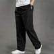 thumbnail image 1 of Pantalones largos, pantalones cargo para hombre, pantalones rectos ajustados de color liso, pantalones deportivos casuales para exteriores, pantalones de algodón para hombre, 1 of 5