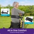 thumbnail image 3 of KEKOY Walkers for Seniors Foldable Mobility Rollator with Seat 350 lb, Adjustable Handles and Backrest Height, Adult Aluminum Rolling Walker, 8" Big Wheels, Yellow, 3 of 8
