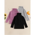 thumbnail image 4 of Gupgi Lot de 3 Chandails à Col Roulé pour Fille 1 2 3 4 5 6 Ans Tout-Petit Tricoté Chandail Uni Manches Longues Tricot Fin, 4 of 8