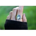 thumbnail image 5 of SS DESIGNS Sacred Heart Ring Sacred Heart Jewelry Heart Milagro Ring Flaming Heart Ring, 5 of 5