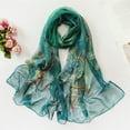 thumbnail image 4 of Prolriy Scarf for Women Scarfs for Women Lightweight Print Floral Pattern Scarf Shawl Fashion Scarves Shawls and Wraps for Spring Shawl Scarf Green, 4 of 4