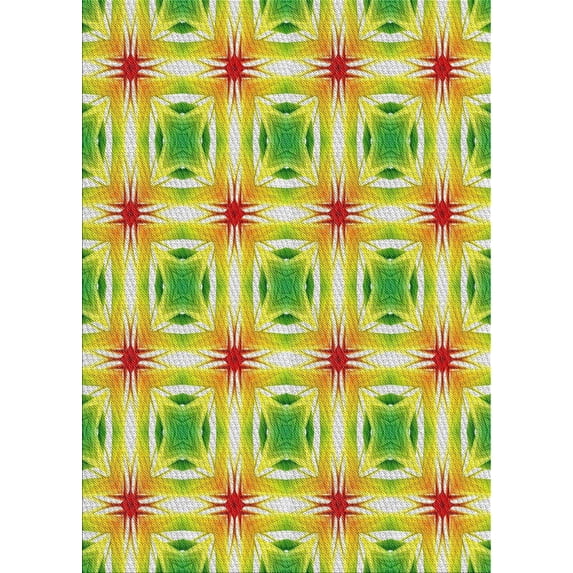Ahgly Company Indoor Rectangle Patterned Tea Green Novelty Area Rugs, 8' x 12'