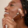 thumbnail image 5 of Skin Gym Rose Quartz Facial Roller for De-puffing and Facial Massage, Dual-Ended Small and Large 100% Rose Quartz Stones, 5 of 8