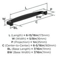 thumbnail image 7 of Miseno Mcptp3631 Guynn 6-5/16" Center To Center Handle Cabinet Pull - Bronze, 7 of 7