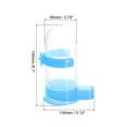 thumbnail image 2 of Uxcell 500ml Automatic Pigeon Feeder Bird Cage Waterer Hanging Drinker Water Dispenser, Blue 2 Pack, 2 of 5